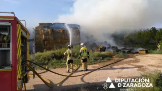 Incendio en una granja en La Almunia de Doña Godina.