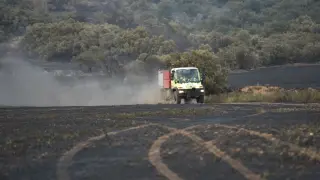 El fuego afectó sobre todo a zona agrícola pero también entró en superficie forestal.
