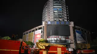 Incendio en un centro comercial en China.