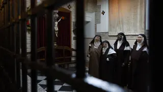 Las cuatro monjas de clausura que habitan en el convento de las Carmelitas Descalzas en Ronda.