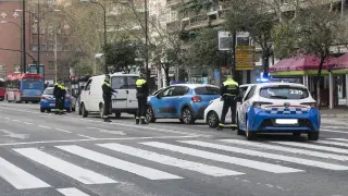 Control de la Policía Local de Zaragoza.