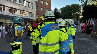Bomberos extinguen un incendio en la Fundación Jiménez Díaz