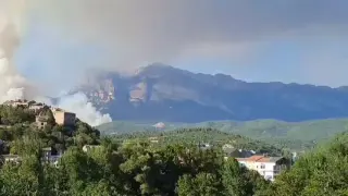 Evolución del incendio de El Pueyo de Araguás