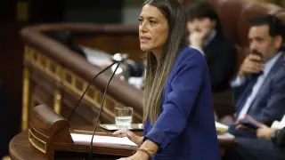La portavoz de Junts Miriam Nogueras interviene en el último pleno del Congreso.