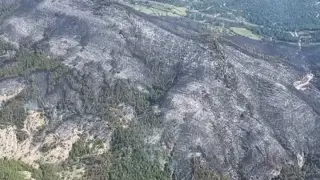 El incendio forestal de El Pueyo de Araguás, este miércoles