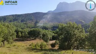 Incendio forestal en El Pueyo de Araguás