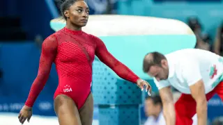 La estadounidense Simone Biles, medalla en salto en los Juegos Olímpicos de París 2024.