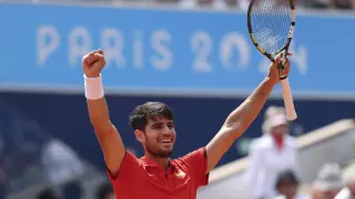 Lucas Alcaraz celebra el pase a la final.