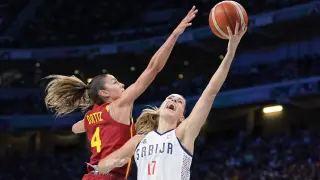 Mariona Ortiz en el partido ante Serbia