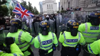Protestas de la ultraderecha en Reino Unido tras el suceso en Southport.
