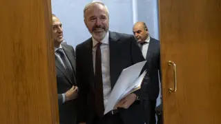 Jorge Azcón, en las Corte de Aragón.