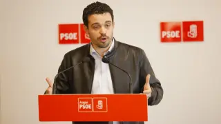 Darío Villagrasa, ha comparecido este viernes para oficializar su renuncia a las primarias del PSOE-Aragón.