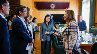 Natalia Chueca, con la delegación de TDG.