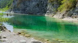 Pozas del río Ara en los túneles de Balupor