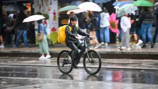 Lluvia en Zaragoza.