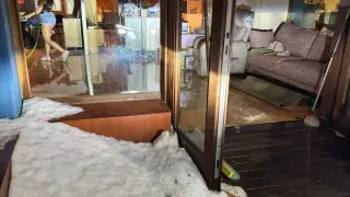 Granizada en Esplús, en Huesca.