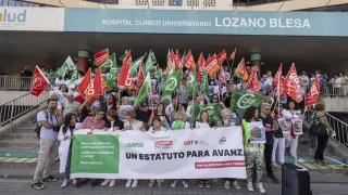 Concentración de cuatro sindicatos por el Estatuto Marco sanitario