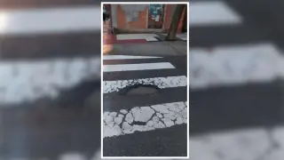 Imagen del estado de la calle Faustino Casamayor.