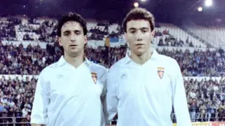 Pablo Alfaro, a la izquierda, junto a Xavi Aguado.