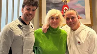 Anabel Alonso, en el restaurante zaragozano.