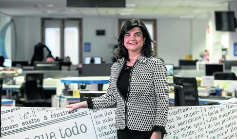 Paloma de Yarza López-Madrazo, presidenta de HERALDO, en la redacción del periódico.