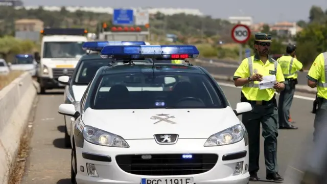 Control de la Guardia Civil en carretera