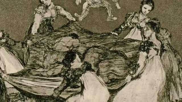Disparate femenino, uno de los grabados de Goya