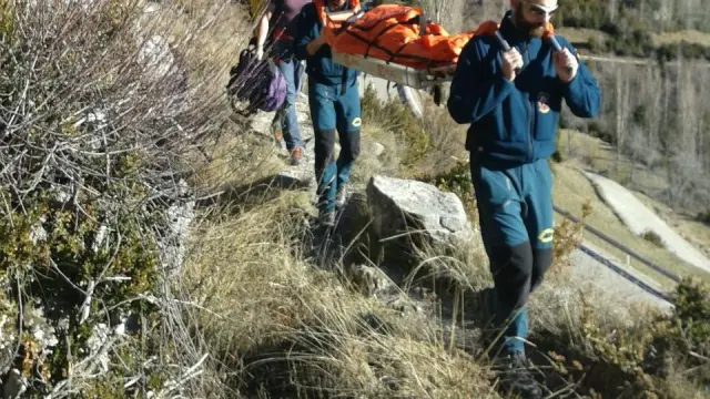 Rescate del escalador accidentado