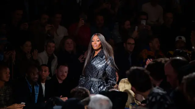 Naomi Campbell durante el desfile de Vuitton.