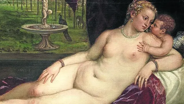 'Venus recreándose en el amor y la música', la obra de Tiziano que se mostrará en Teruel.