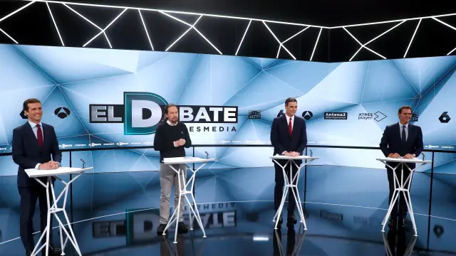 Los candidatos a la presidencia del Gobierno en el debate de Atresmedia