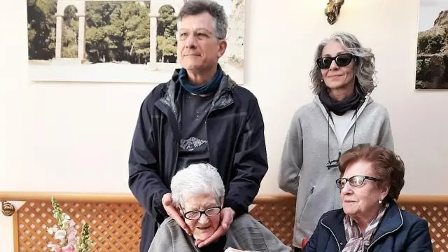 Joaquina Galindo el pasado 1 de marzo, cuando celebró su 108 cumpleaños.