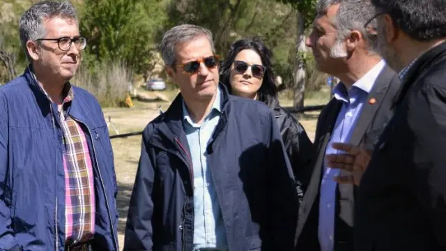 Pérez Calvo durante el acto de campaña de este domingo.