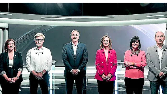 Los candidatos al Ayuntamiento de Zaragoza, el lunes en Aragón Televisión.