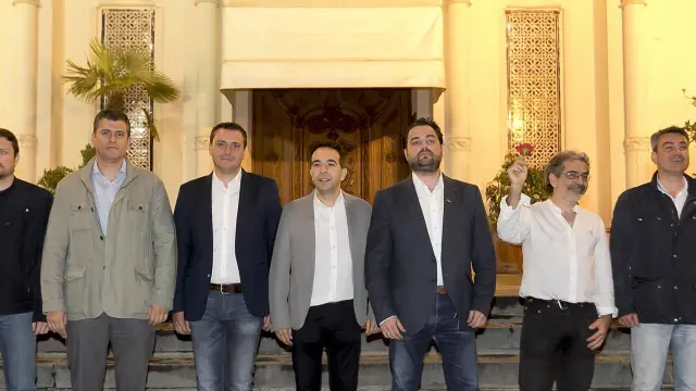 Los cabezas de lista de nueve de las 14 candidaturas autonomómicas de la provincia de Huesca