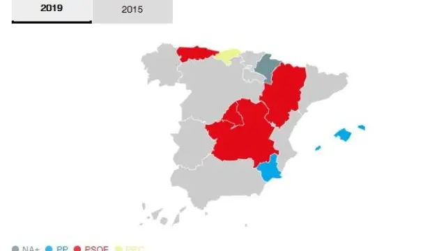 Mapa de las elecciones autonómicas en España