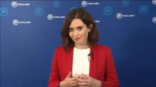 La candidata del PP en la Comunidad de Madrid, contenta "por Madrid y por España"