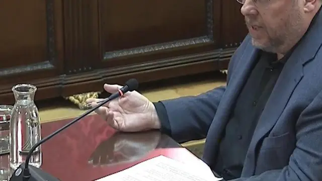 El exvicepresidente catalán Oriol Junqueras, en el Tribunal Supremo.