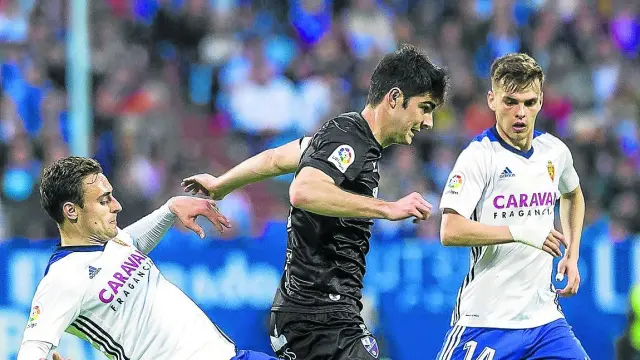 El último Real Zaragoza-Huesca, disputado hace dos años en La Romareda.
