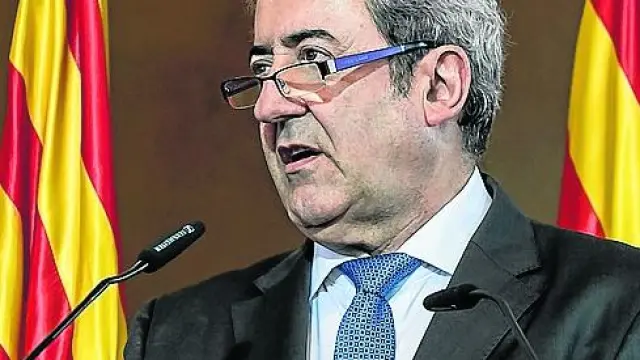 El fiscal Javier Zaragoza, en su discurso del Premio Aragón.