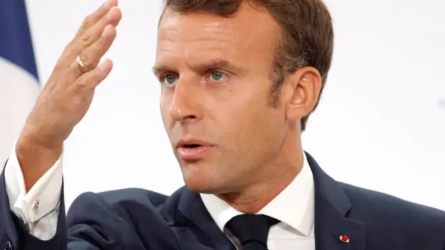 El presidente francés, Emmanuel Macron, este martes en el Palacio del Elíseo de París.