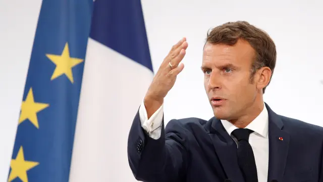El presidente francés, Emmanuel Macron, este martes en el Palacio del Elíseo de París.