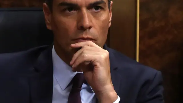 Pedro Sánchez, este jueves, en el Congreso.