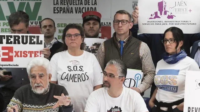 Un acto de Teruel Existe en marzo de 2019.