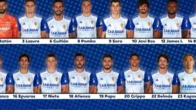 Lista de 18 convocados del Real Zaragoza para el viaje de este miércoles a Fuenlabrada.