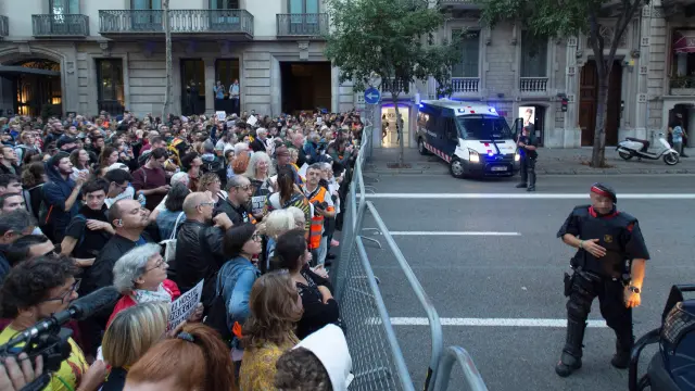 Manifestación ante la Delegación del Gobierno en Barcelona.