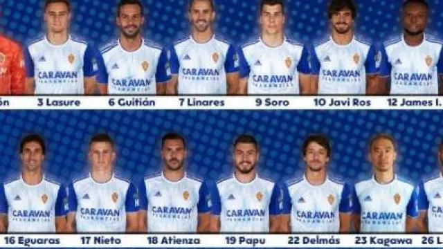 Lista de 18 convocados del Real Zaragoza para jugar este domingo ante el Mirandés en La Romareda (21.00).