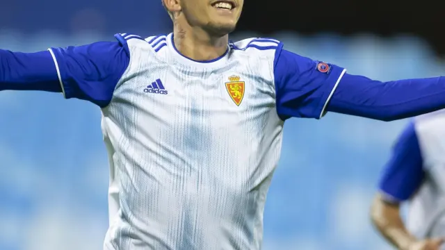 Carbonel, con sus tres goles, fue la estrella del Real Zaragoza en el partido de la Youth League