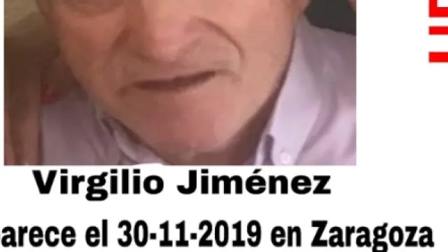 Virgilio Jiménez desapareció el sábado, 30 de noviembre, al mediodía.