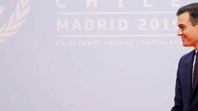 Pedro Sánchez, durante la inauguración de la Cumbre del Clima en Madrid.